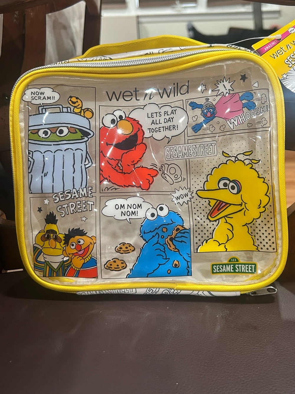 Wet n Wild X Sesame Street Cosmetic Pouch Cosmetics Bag. NWT. Classic characters